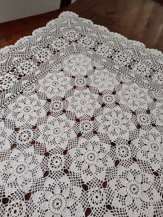 Centrotavola Cotone Bianco Handmade