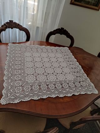 Centrotavola Cotone Bianco Handmade