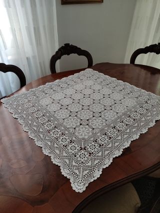 Centrotavola Cotone Bianco Handmade