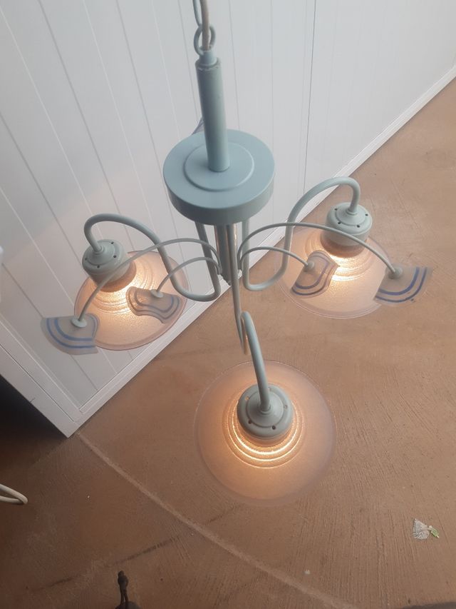 Lámpara de salón 3 luces - azul