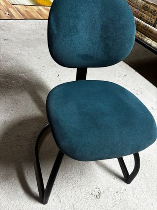 Sillón oficina tela verde azulado