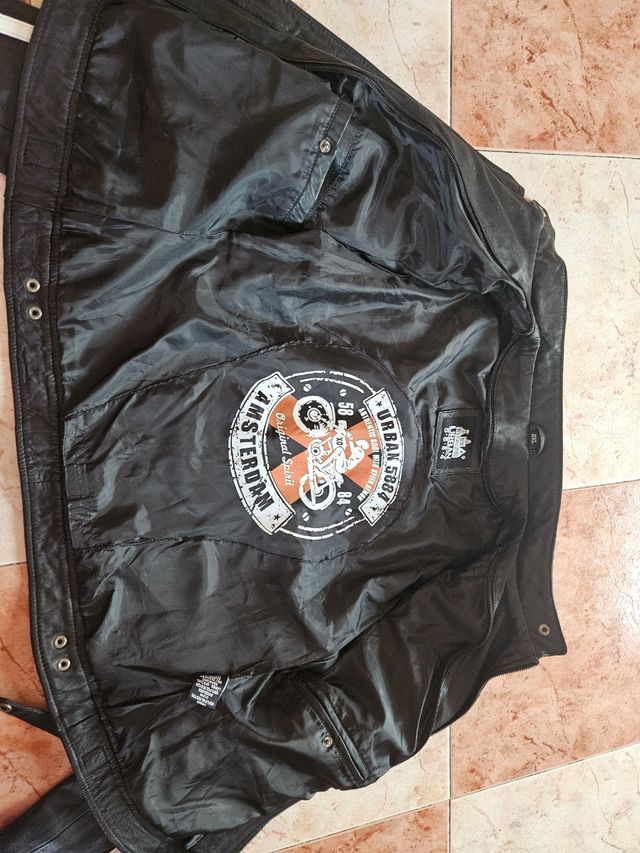 Chaqueta cuero negra Urban 5884