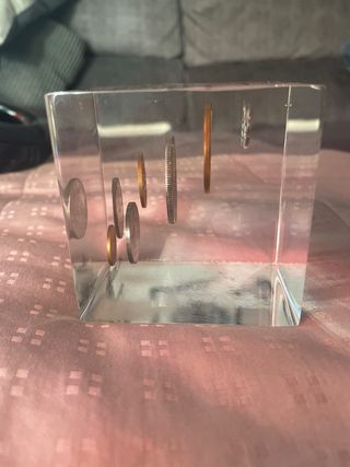 Cubo metacrilato monedas Suecia