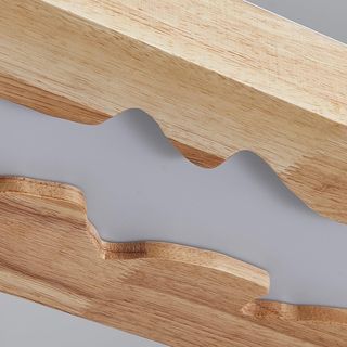 Lampara colgante madera rustica LED