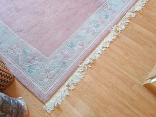 Alfombra lana rosa-beige
