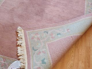 Alfombra lana rosa-beige