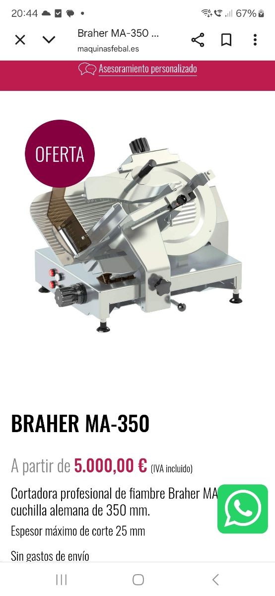 Cortafiambres BRAHER MA.350 Automático