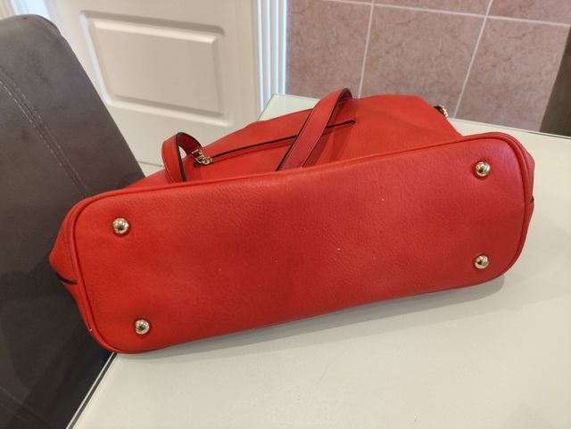 Bolso rojo polipiel - Gran capacidad