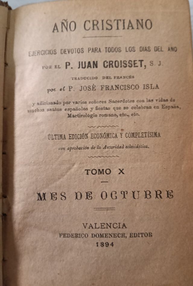Año Cristiano 1894 - 7 tomos