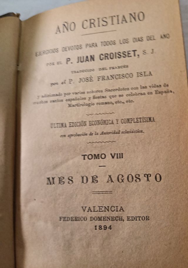 Año Cristiano 1894 - 7 tomos