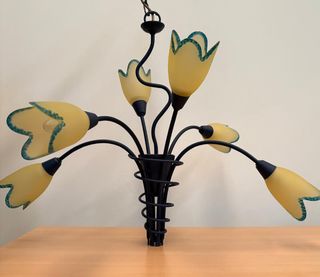 Lámpara techo 6 tulipas