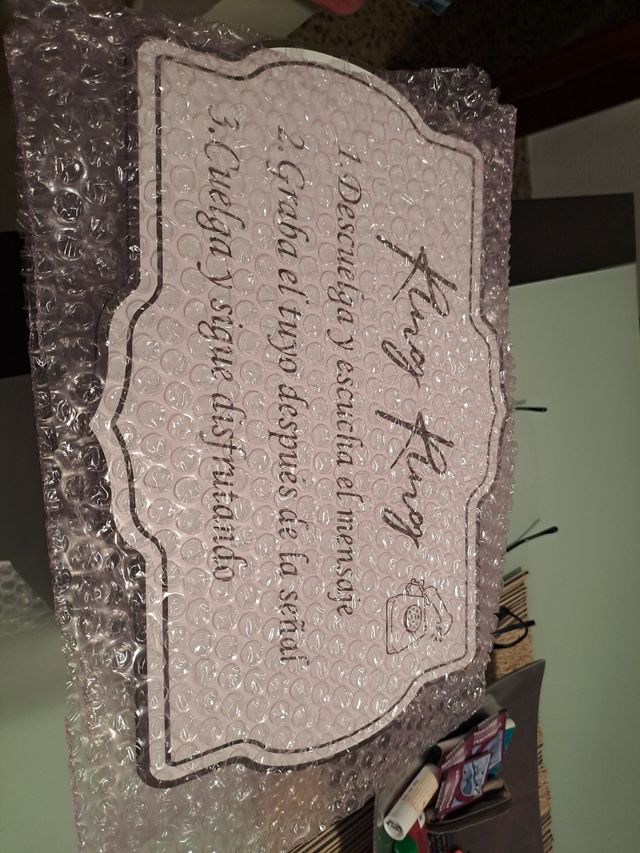 Libro de visitas en audio.Teléfono retro blanco -