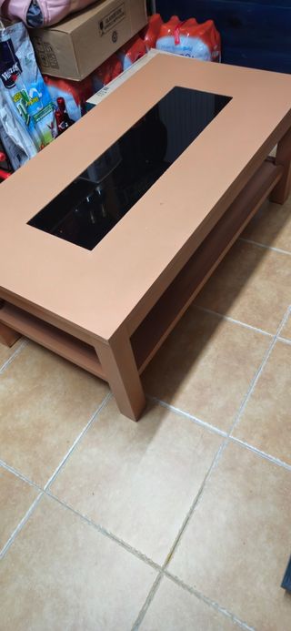 Mesa centro elevable marrón