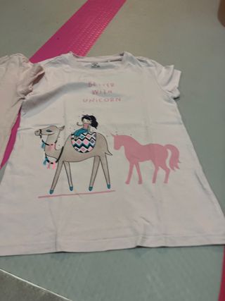 2 Magliette Bambina Rosa