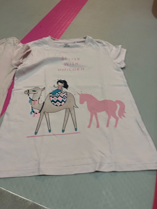 2 Magliette Bambina Rosa