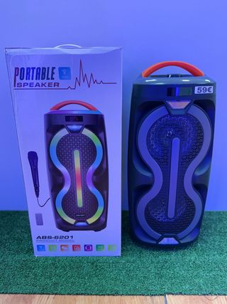 Altavoz Portátil ABS-6201 con Luces