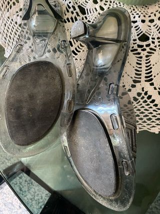 Zoccoli trasparenti argento | Tg 40