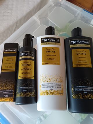 TRESemmé Lamellear Shine: Champú, acondicionador, 