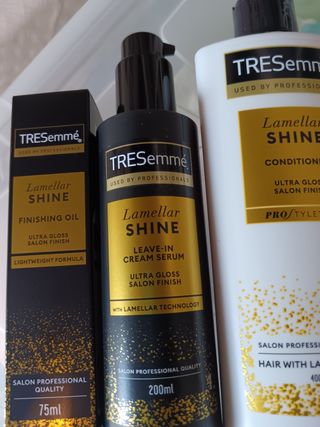 TRESemmé Lamellear Shine: Champú, acondicionador, 
