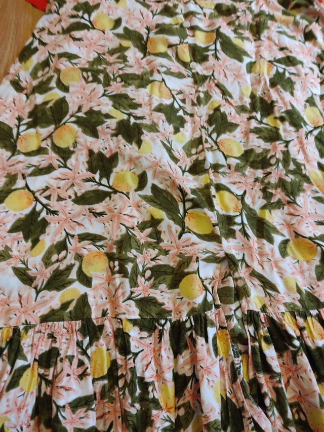 Falda larga estampada limones. Talla L/XL