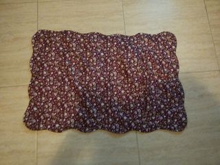 Colcha patchwork matrimonio reversible rosa-morada