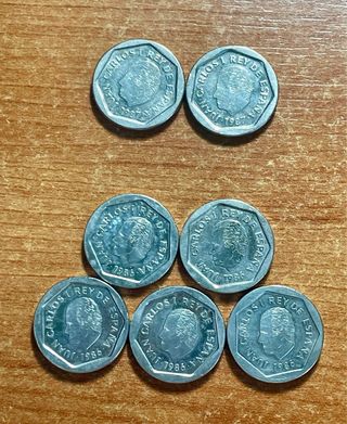 7 Monedas 200 Pesetas J. Carlos I