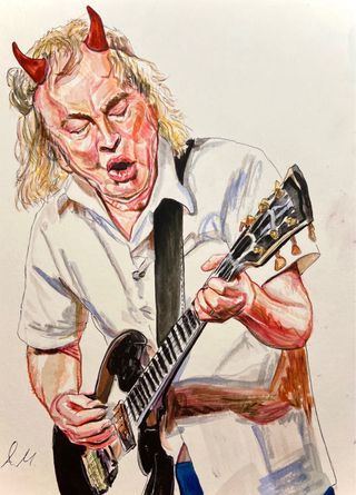 Retratos Angus Young AC/DC