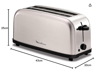 Tostador Moulinex Classic INOX 1400W