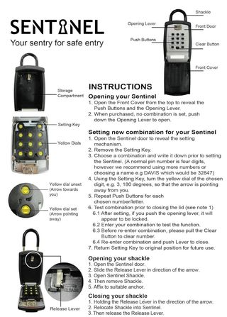 Caja Fuerte Pared Llaves Sentinel