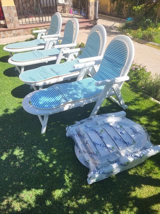 5 Tumbonas: 3 nuevas + 2 usadas