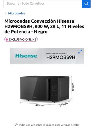 Microondas Hisense H29MOBS9H - 900W