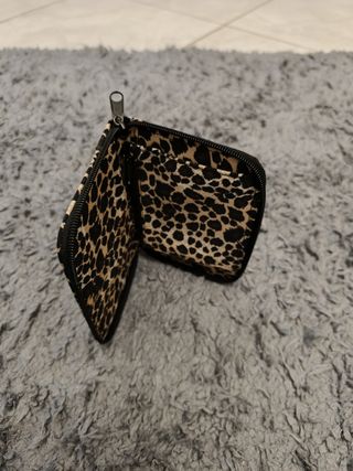 Portafoglio Compatto Chic Nero & Leopardato