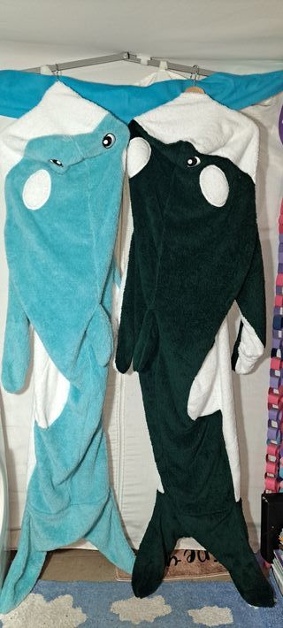 2 Disfraces pijama ballena orca adulto XXL