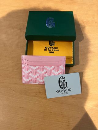 Tarjetero Goyard rosa 