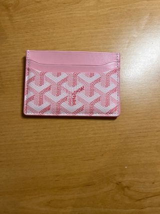 Tarjetero Goyard rosa 
