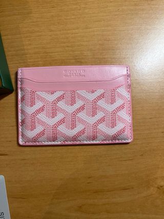 Tarjetero Goyard rosa 