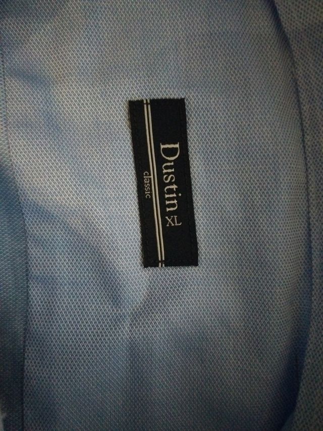 Camisa azul hombre manga larga