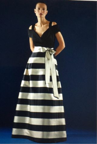 Vestido rayas blanco&negro cinturon