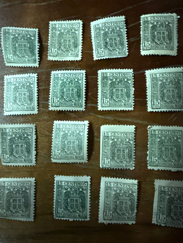 Sellos España 10 , 15 , 20 , 25 , 30 , 35 y 40 
