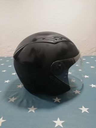 Casco moto negro mate Hebo