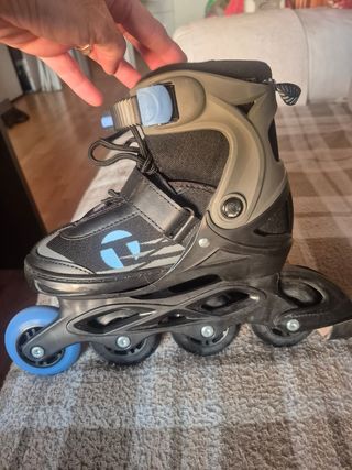 Patines en línea,33-37,con casco,rodilleras,bolsa.