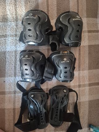 Patines en línea,33-37,con casco,rodilleras,bolsa.