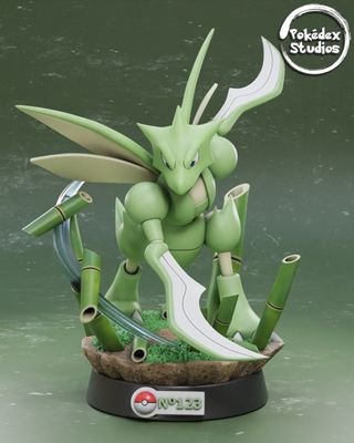 Figura Scyther Pokémon resina 3D