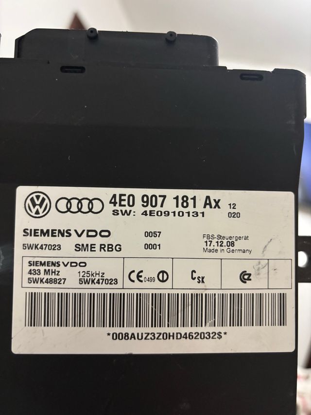 Módulo Inmovilizador Audi A8 - 4E0907181AX