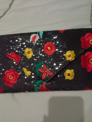 Bolso Fiesta Lentejuelas Flores