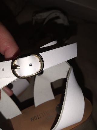 Sandalias romanas blancas-piel