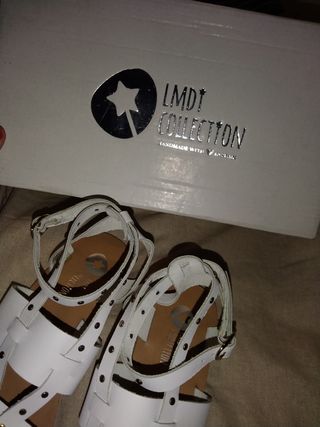 Sandalias romanas blancas-piel