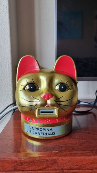 Hucha Gato Fortuna Grande, Dorada y  parlanchina