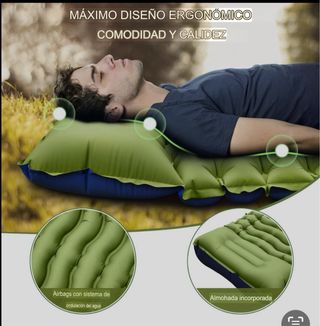 2 Colchonetas Camping Ultraligera inflador integra