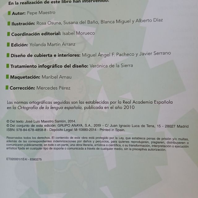 Milhojas 3. Lecturas ANAYA.